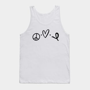 Peace Love Ribbon (b) Tank Top